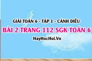 Giải bài 2 trang 112 Toán 6 Tập 1 SGK Cánh Diều